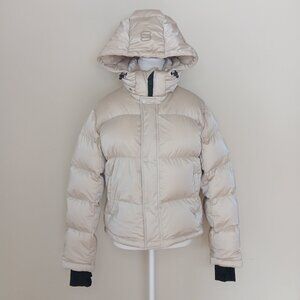 Aritzia TNA The Super Puff Shorty Liquid Shine Jacket Size Small